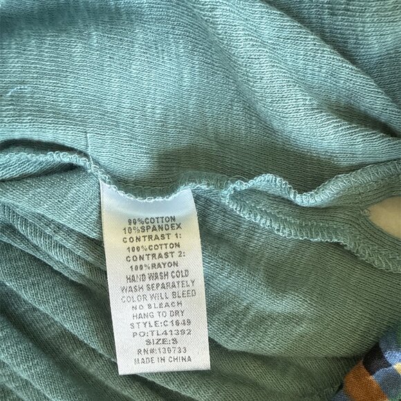 UMGEE DENIM  Surplice Printed Tie Waist  Shirt/Blouse/Top Multi Print Crossbody - Picture 4 of 5